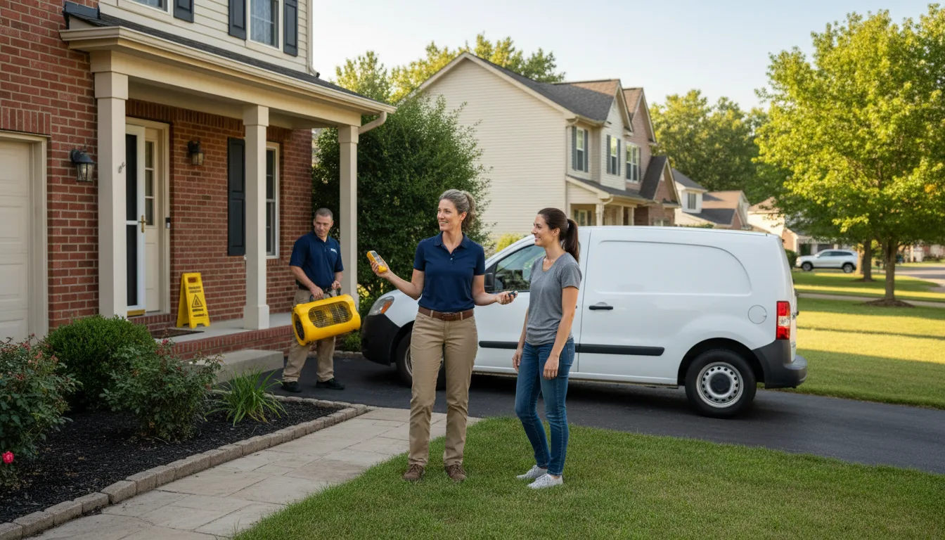 Residential water damage restoration in Lawtell, LA